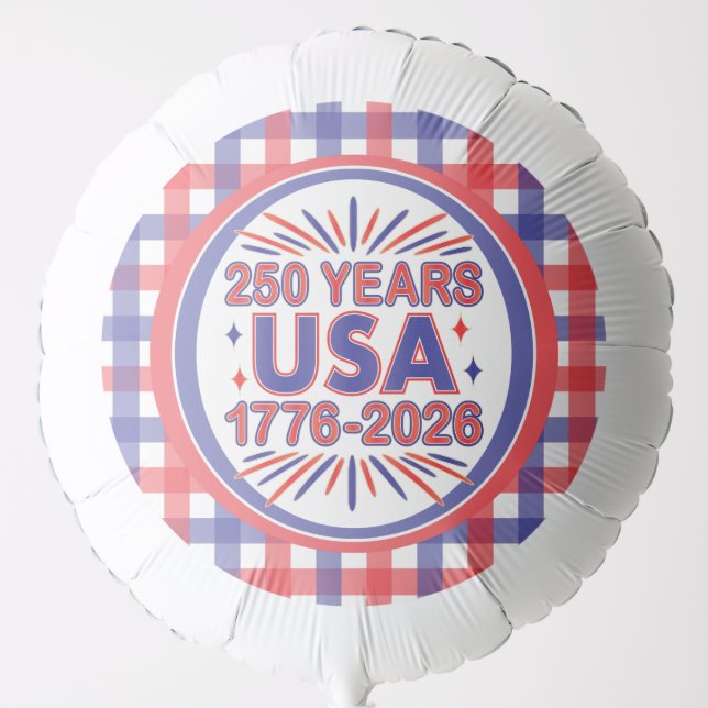 250 Years USA | 1776–2026 Semiquincentennial Balloon (Front)