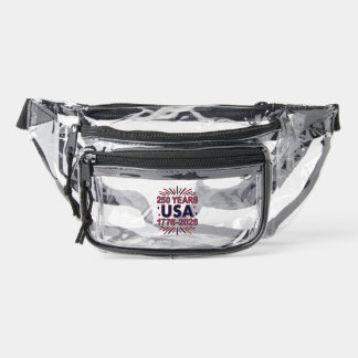 250 Years USA | 1776–2026 Semiquincentennial Clear Fanny Pack