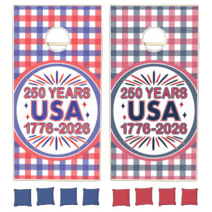 250 Years USA 1776–2026 Semiquincentennial Cornhole Set