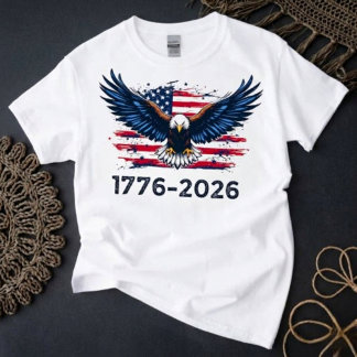250 Years USA 1776 2026 Semiquincentennial Eagle Tri-Blend Shirt