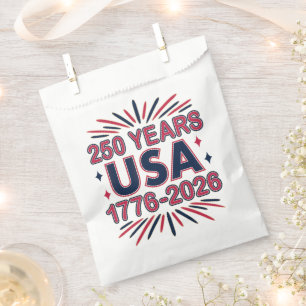 250 Years USA   1776–2026 Semiquincentennial Favor Bag