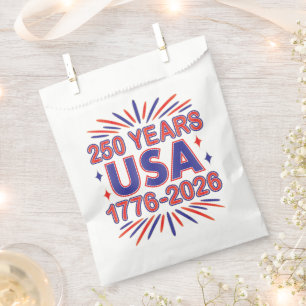 250 Years USA 1776–2026 Semiquincentennial Favor Bag