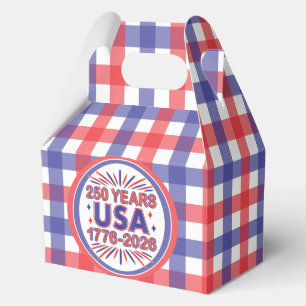 250 Years USA   1776–2026 Semiquincentennial Favor Boxes