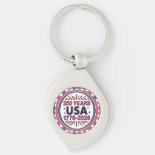 250 Years USA   1776–2026 Semiquincentennial Keychain