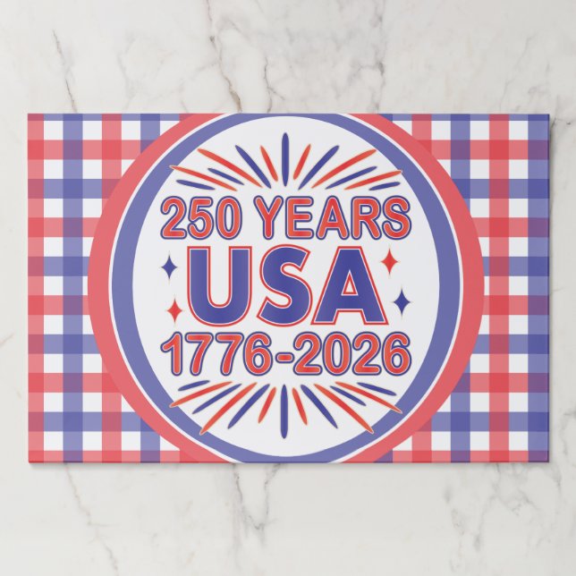 250 Years USA | 1776–2026 Semiquincentennial Paper Pad (Front)