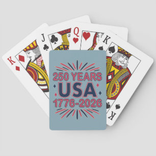 250 Years USA 1776–2026 Semiquincentennial Poker Cards