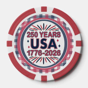 250 Years USA   1776–2026 Semiquincentennial Poker Chips