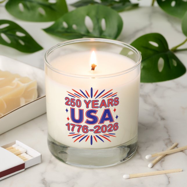 250 Years USA | 1776–2026 Semiquincentennial Scented Candle (Lit)