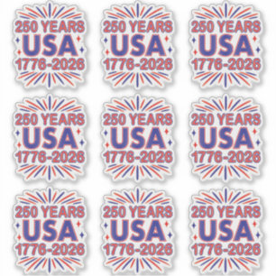 250 Years USA 1776–2026 Semiquincentennial Sticker