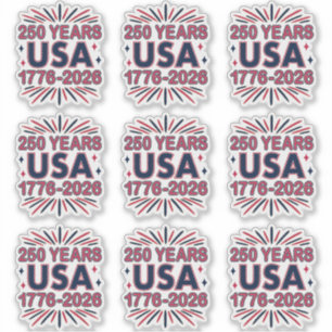 250 Years USA   1776–2026 Semiquincentennial Sticker