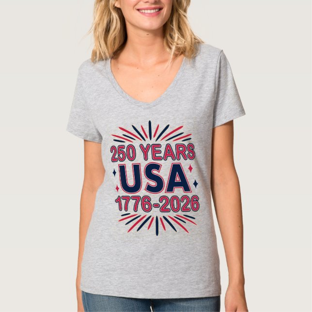 250 Years USA | 1776–2026 Semiquincentennial T-Shirt (Front)