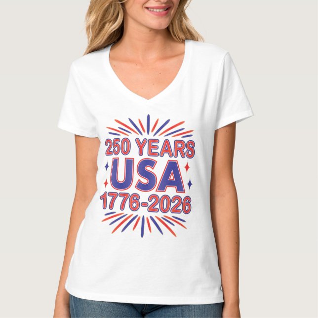 250 Years USA | 1776–2026 Semiquincentennial T-Shirt (Front)