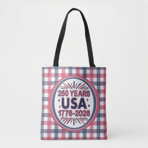 250 Years USA 1776–2026 Semiquincentennial Tote Bag