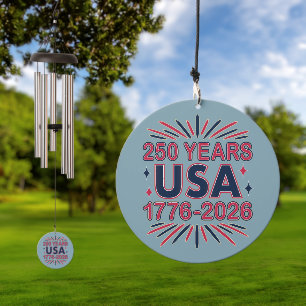 250 Years USA 1776–2026 Semiquincentennial Wind Chime