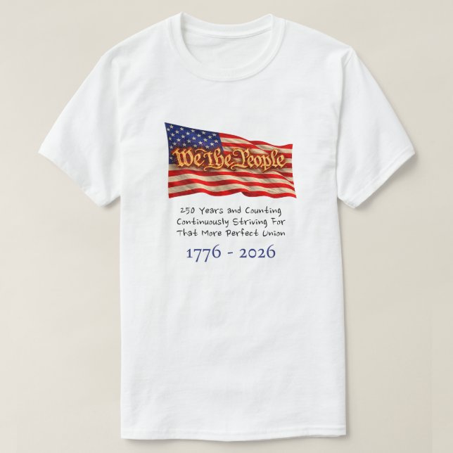 250 Years USA -34b T-Shirt (Design Front)