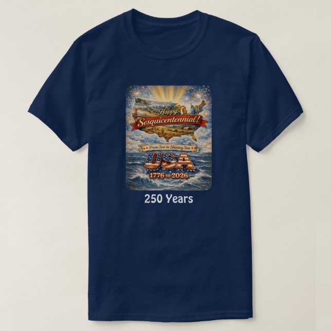 250 Years USA -3 T-Shirt (Design Front)