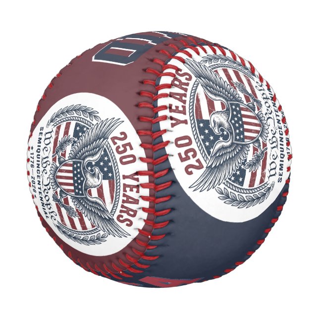 250 Years We the People Eagle Emblem Baseball (Angled)