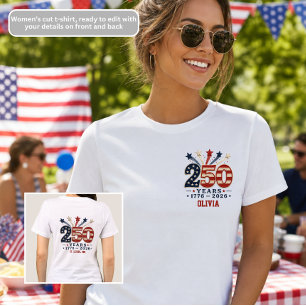 250 Years Womens TShirt America Anniversary