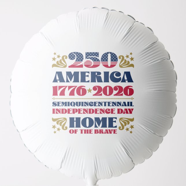 250th America 1776 Patriotic Balloon (Front)