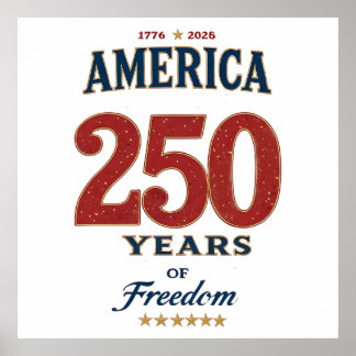 250th America Liberty 1776 Freedom Celebrate Anniv Poster
