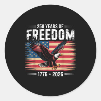 250th American Anniversary 2026 Years Of Freedom  Classic Round Sticker