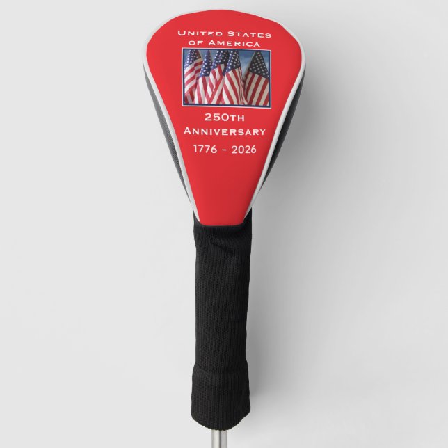 250th Anniversary 1776 to 2026 USA America Golf Head Cover (Front)