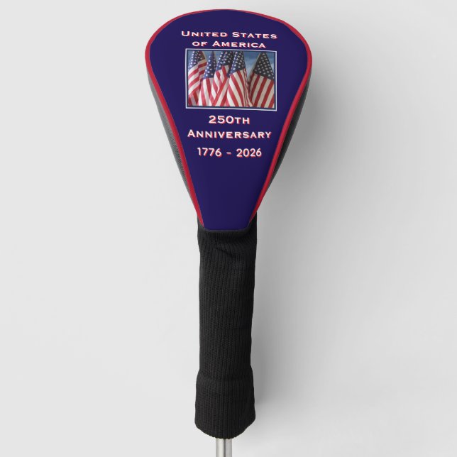 250th Anniversary 1776 to 2026 USA America Golf Head Cover (Front)