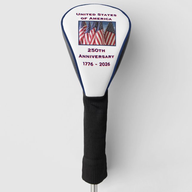 250th Anniversary 1776 to 2026 USA America Golf Head Cover (Front)
