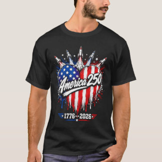 250th Anniversary 250 Years Aamerica Usa Flag T-Shirt