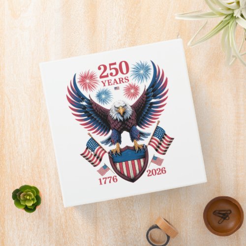 250th Anniversary 250 Years USA 1776 3 Ring Binder
