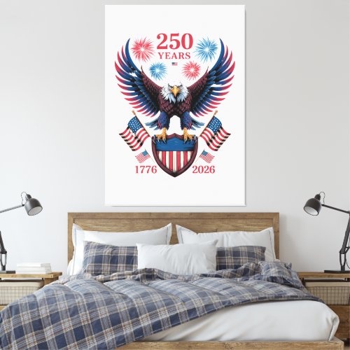 250th Anniversary 250 Years USA 1776 Canvas Print