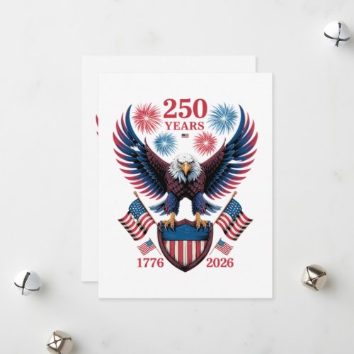 250th Anniversary 250 Years USA 1776 Holiday Card