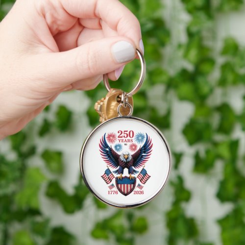 250th Anniversary 250 Years USA 1776 Keychain