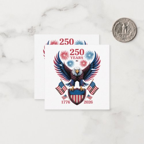 250th Anniversary 250 Years USA 1776 Note Card
