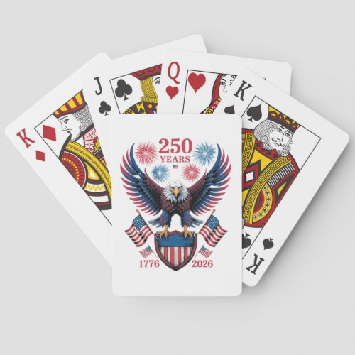 250th Anniversary 250 Years USA 1776 Poker Cards