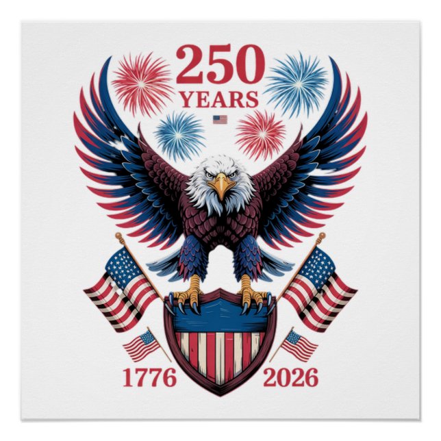 250th Anniversary 250 Years USA 1776 Poster (Front)