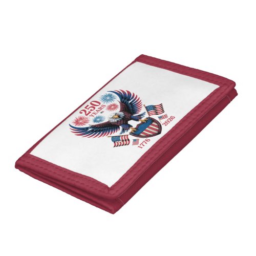 250th Anniversary 250 Years USA 1776 Trifold Wallet