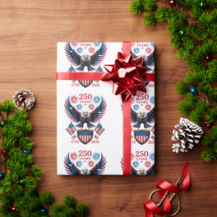 250th anniversary 250 years usa 1776 wrapping paper