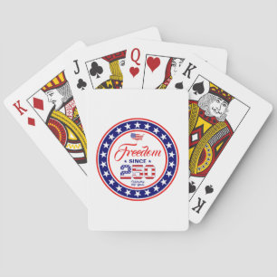 250th Anniversary 4th of July American Flag Poker Cards