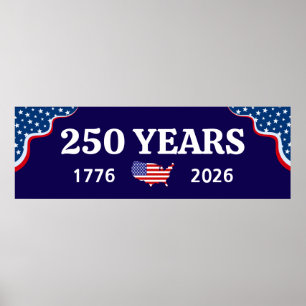 250th Anniversary America 1776-2026 US Birthday Poster