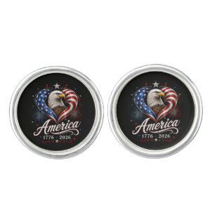 250th Anniversary America Flag Eagle 250 Years Cufflinks