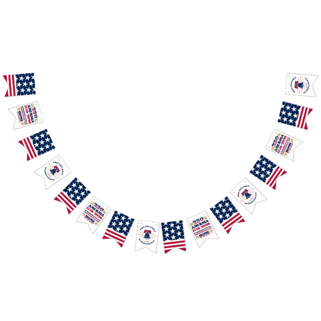 250th Anniversary America Patriotic bunting banner (All)