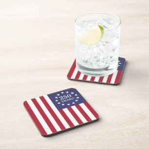 250th Anniversary America Patriotic USA Independen Beverage Coaster