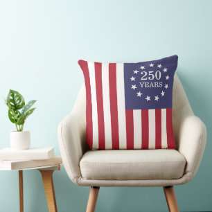 250th Anniversary America Patriotic USA Independen Throw Pillow