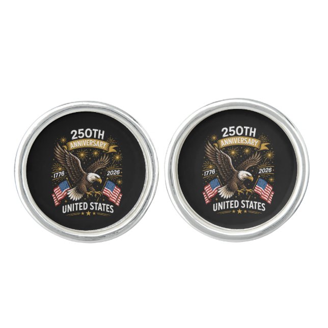 250th Anniversary Bald Eagle Celebration Cufflinks (Front)