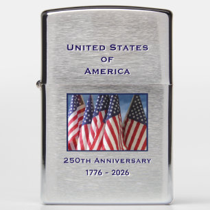 250th Anniversary Birthday USA Flag Zippo Lighter