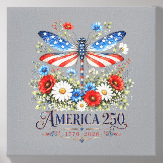250th Anniversary Dragoy Usa Flag Patriotic 4th Of Canvas Photo Tile