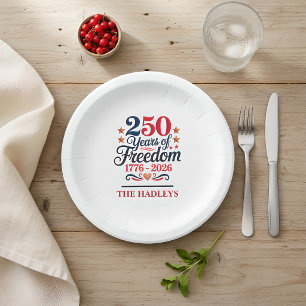 250th Anniversary Freedom Party Paper Plates