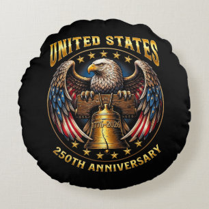 250th Anniversary Independence Day 1776 2026  Round Pillow