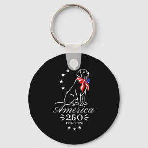 250th anniversary labrador retriever america 250 keychain